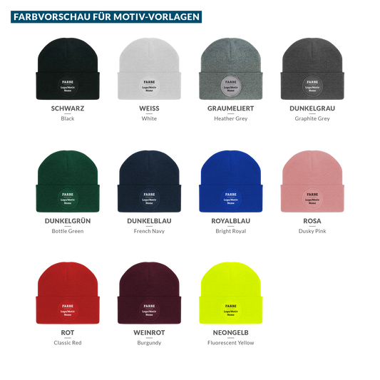 Mütze: Beanie, Patch rund